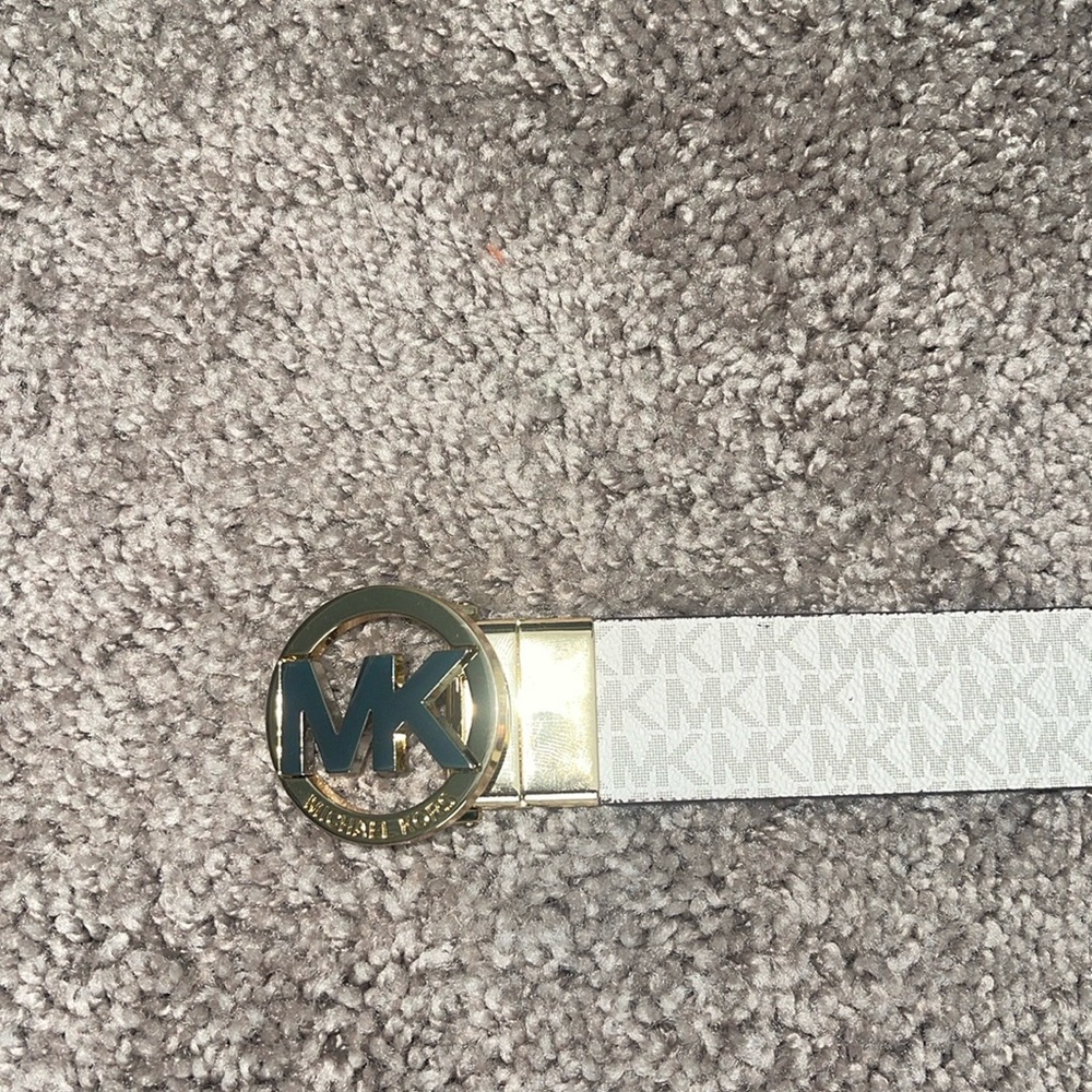 Michael kors logo gold  belt brown nwt reversible with different buckle